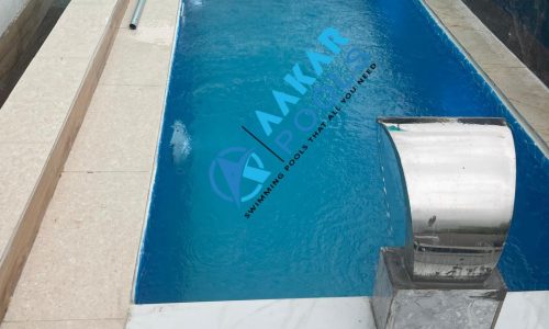 Rooftop swimming pool 14x5x4.5 feet with logo Rs. 265000